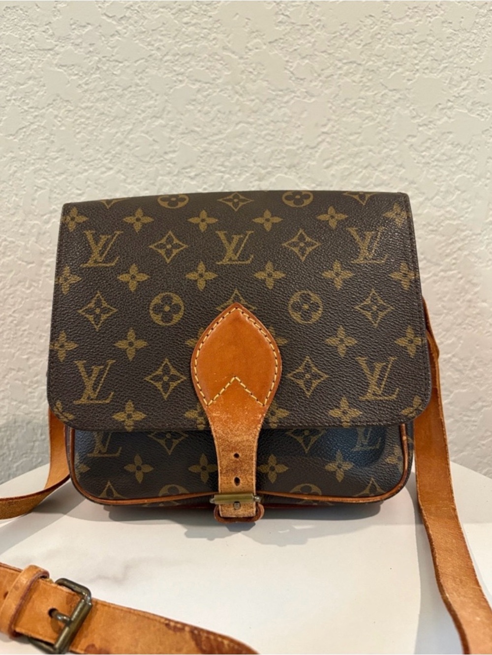 Louis Vuitton Cartouchiere MM Brown Monogram Crossbody Bag